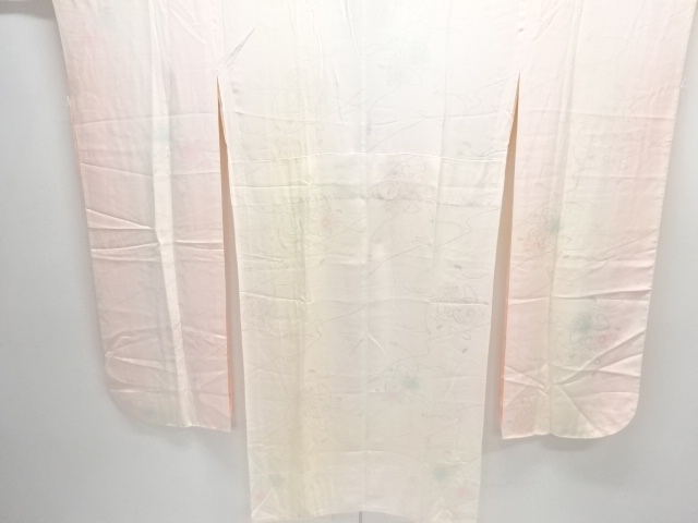 鼓模様織り出し単衣振袖用長襦袢